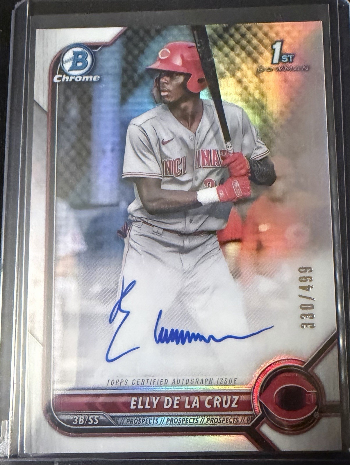 2022 Bowman - Chrome Prospect Autographs Elly De La Cruz #CPA-ED Refractor /499 