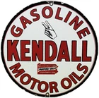VINTAGE KENDALL GASOLINE PORCELAIN SIGN GAS STATION MOTOR OIL PUMP PLATE