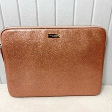 Kate Spade New York Rose Gold Glitter Padded Sleeve for 13" Laptop Tablet iPad