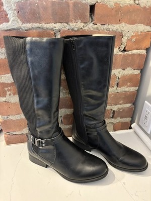 Lifestride X-Anita Knee High Boots, Black, Women's 11 Medium M Riding Boots