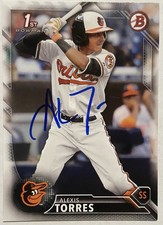 Alexis Torres Autographed 2016 Bowman Draft Draft Picks