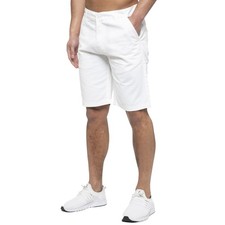 Enzo Mens Chino Shorts Cotton Summer Casual Work Regular Stretch Beach Half Pant