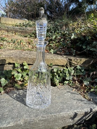 #2 Vintage Lismore Waterford Crystal Whiskey Wine Decanter w/ Stopper Ireland
