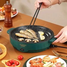 Electric MultiCooker Electric Frying Pan 220V Househould Barbecue Fried Steak UK