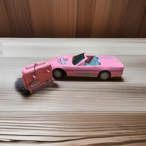 Vintage 90’s Fashion Sports Car Blue-Box Remote Control Pink Car not tested
