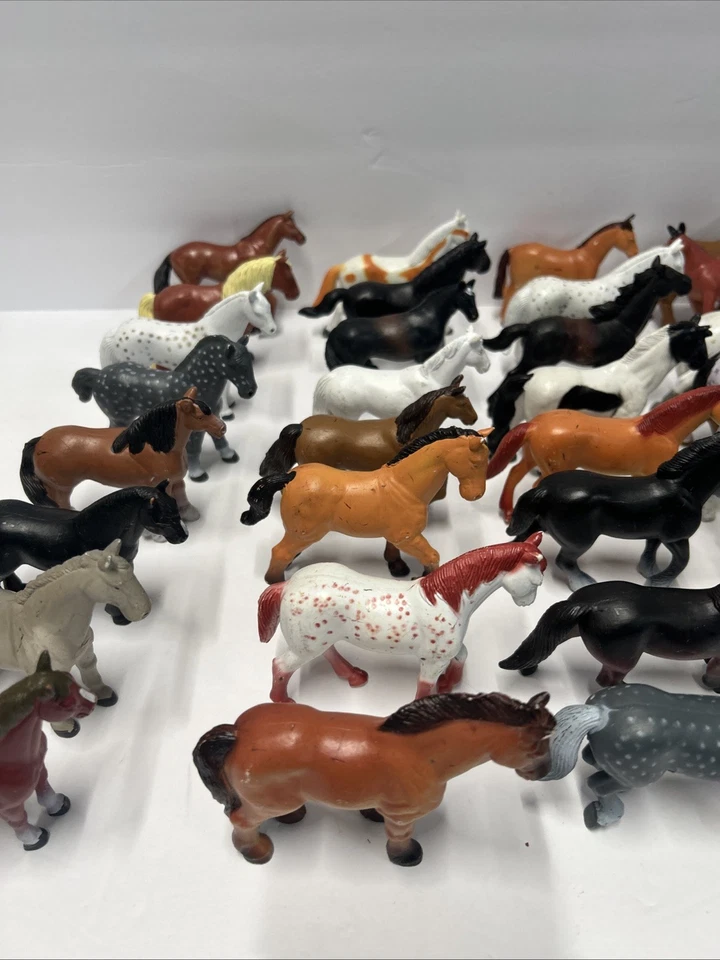 Funrise винтажный 1988 International Show лошадь лот из 39 многоцветный лошадей + карта - Изображение 3 из 4