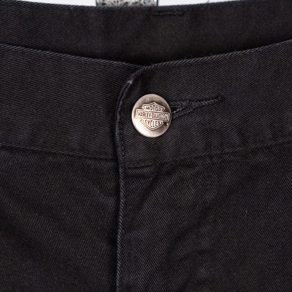 Harley Davidson Motorcycles Men's Classic 100% Cotton Shorts SZ 38 Biker Grunge - Image 3 of 4