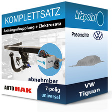 Für VW Tiguan 23 - jetzt AUTO HAK Anhängerkupplung abnehmbar + 7polig E-Satz neu