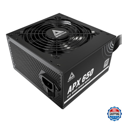 MONTECH APX 650W-Non-Modular Power Supply-80 Plus White Certified-Intel ATX12V-D