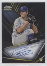 2021 Topps Chrome Black Gold Refractor 37/50 Kris Bubic #CBA-KB Auto 4f5