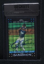 BAS 2007 Topps Chrome Gold Glove X-Fractor Mike Cameron Seal of Authenticity 3c7