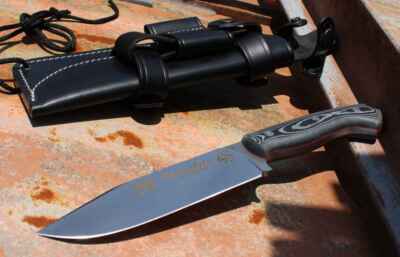 J&V Forester Knives Outdoormesser Anubis MoVa Stahl Micarta inkl. Lederscheide