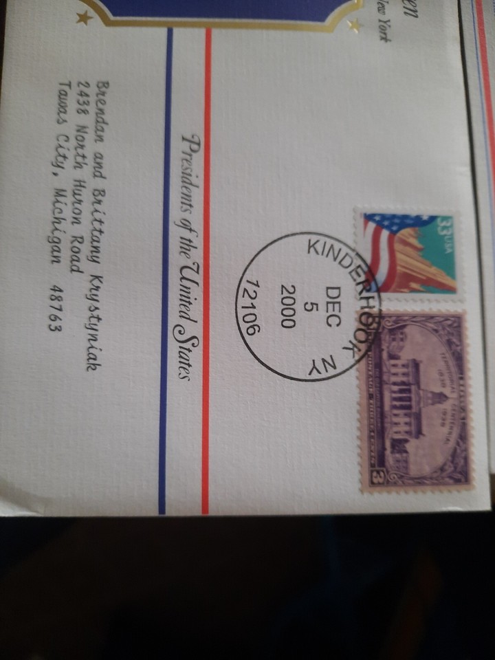 Medal " James K. Polk 11th President US" in envelope with rare stamps