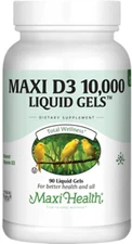 Maxi Health Vitamin D3 Liquid Gels 10-000 IU - 90 Liquid Gels