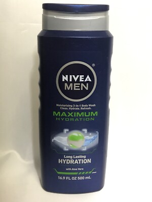 NIVEA Men Maximum Hydration 3 in 1 Body Wash  16.9 Fluid Ounce 