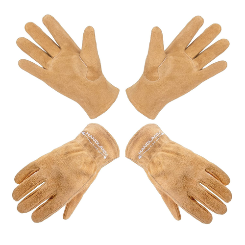 Kids Genuine Leather Work Gloves for Ages 3-11, Children Gardening Gloves for Bo - Picture 11 of 12