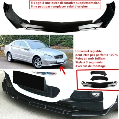 Lèvre avant universel Pour Mercedes Classe C II SW 2001-04 W203 Splitter Spoiler - Photo 1/4