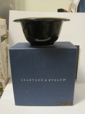 CRABTREE EVELYN EBONY W/NICKEL TRIM SHAVE SHAVING BOWL NEW in BOX ENGLAND