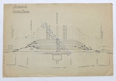 Eisenbahnen - Linie Ancona Pescara - Halteplan Cologna Marina - ca. 1930