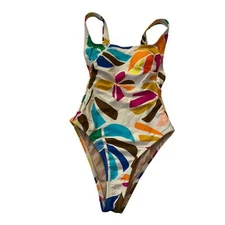  Tabitha Brown x Target Multicolor Tropical One-Pc Swimsuit Women Sz XXS | 51-43