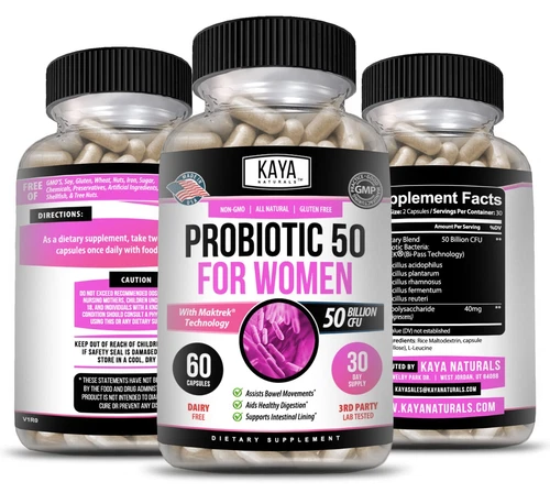 3x Women's Probiotic 50 Billion Natural Digestive Immune Gut Health
