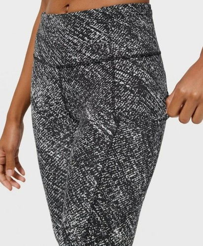 Leggings Lululemon Fast & Free Crop II Nulux 19" en blanco/negro talla EE. UU./2 Reino Unido/6, - Imagen 2 de 12