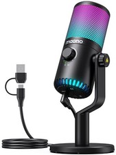 MAONO USB Condenser Microphone Gaming for Windows/Mac/PS4/PS5 DM30 RGB Black New