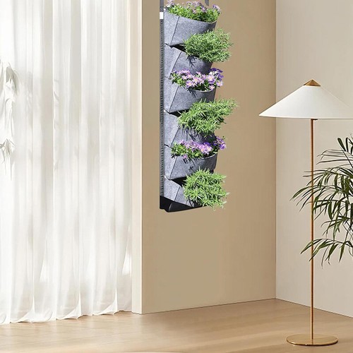 6 Pocket Planting Bag Planter Vertical Vegetable Garden Growing Pot Flower Pouch - Picture 16 of 20