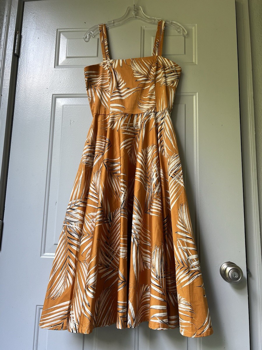 White House Black Market Palm-Print Midi Dress size 4 | eBay White House Black Market Palm-Print Midi Dress size 4 | eBay