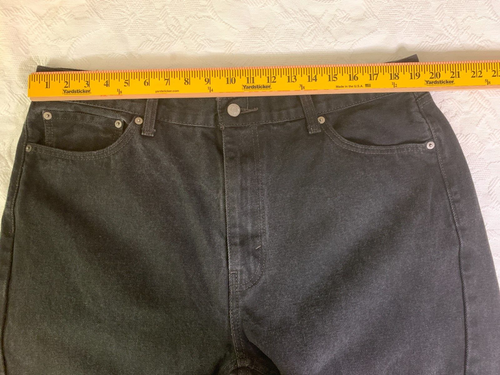 Levi's 505 Mens Jeans Black Red Tag Size 40x30 Regular Fit Straight Leg Grunge - Picture 12 of 15