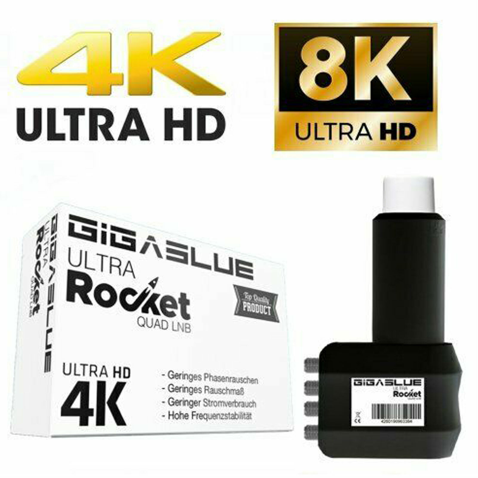 Thumbnail - Gigablue Ultra Rocket Sat Lnb Quad 0,1db 4k-uhd-3d Tauglich Multifeed