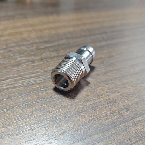 1/2'' NPT 5/8'' Barb Chrome Metal Fitting Intake Manifold Heater Hose Adapter - Picture 9 of 11