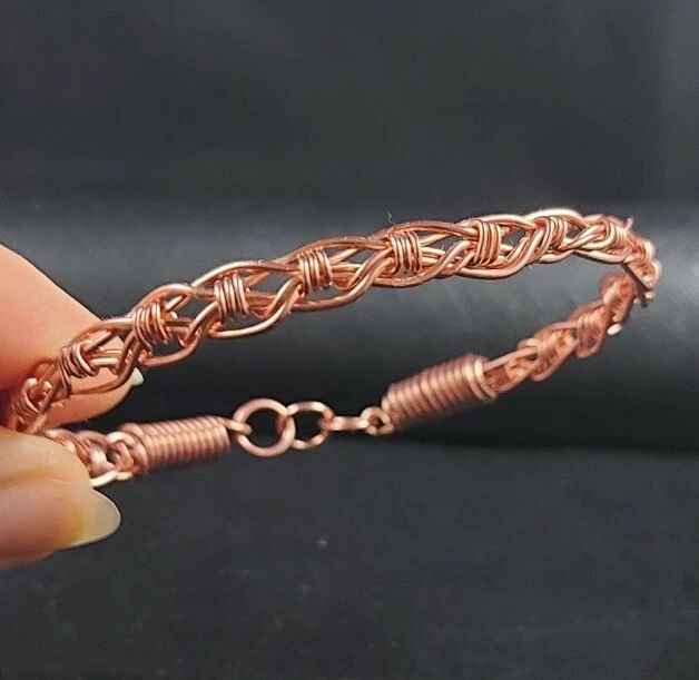 Copper wire Elegant Braided TWISTED Bracelet BANGLE MEN WOMEN
