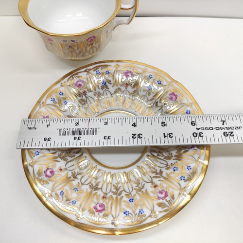 Antique KPM Berlin Hand Painted Gold Floral &White Tea Cup & Saucer Circa 1844s - Picture 24 of 24