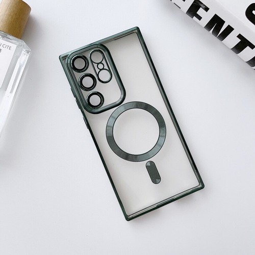 For Samsung Galaxy S23 S22 Ultra S21 Plus Magsafe Plating TPU Clear Case Cover - Photo 9 sur 20