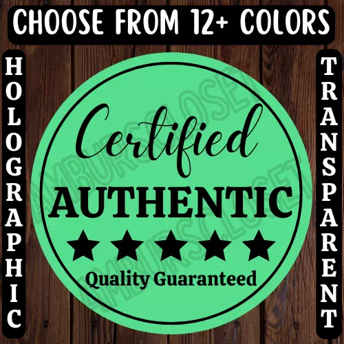 Brand Authentification Sticker 40 CERTIFIED AUTHENTIC STICKERS 2