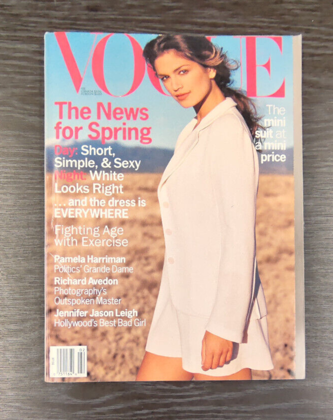 VOGUE 米国版 1994年1月号 ヴィンテージ雑誌 USA (American) VOGUE Magazine: February 1994 - Cindy Crawford | eBay