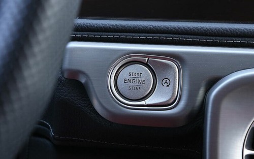 For Benz GLE GLS 2020-22 Silver Aluminum Ignition Switch Start Button Frame Trim - Bild 10 von 12