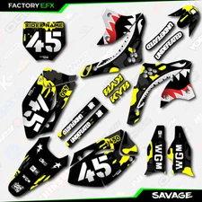 Black & Yellow Savage Camo Graphics Kit fits 06-08 Kawasaki KXF450 KX450F  Decal