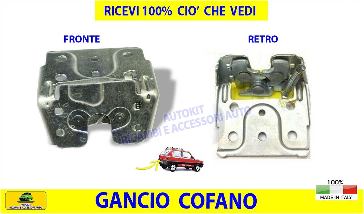 Gancio Chiusura Cofano Posteriore Per Fiat Panda 4x4 Country Club 1986-2003 - Ricambio Originale - Foto 7