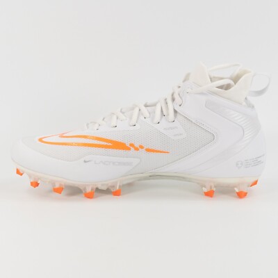 Nike Alpha Huarache 8 Elite LAX \'White Orange\' CW4447-102 size 12.5 Nike Alpha Huarache 8 Elite LAX Lacrosse Cleats White Orange  main image 2
