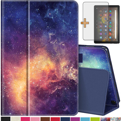 HÜLLE + SCHUTZGLAS FOLIE AMAZON FIRE HD 10 / HD 10 PLUS (11. GEN -2021) 10.1'' -2