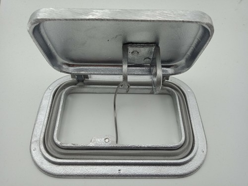 Boat Transom Scupper Drain Alloy Small 168mmx 112mm Stainless Spring Rubber seal - Picture 2 of 4