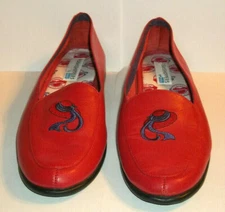Keds Grasshoppers Red Hat Society Leather Loafer Shoes~Size 7 M