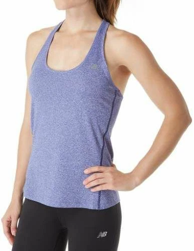 New Balance serbatoio da corsa riscaldato nuovo Dry Racerback WT53149 blu taglia grande