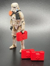 3 CUSTOM FIRST AID MEDIC CASE LOT for 3.75 STAR WAR GI JOE FIGURE  DIORAMA (J22)