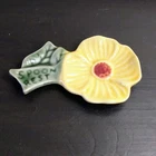 Vintage Shawnee Flower Spoon Rest Pottery Daisy Floral Yellow Buttercup
