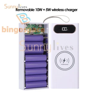 16*18650 Wireless Charge Power Bank Case PD3.0 QC3.0 Quick Charge 18650 Storage