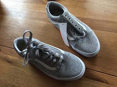Vans 37 Old Scool Silber weiss top sneaker us 5,5 Rarität Glitzer  Turnschuhe M