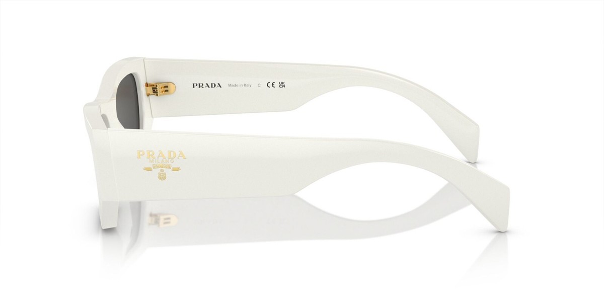 PRADA Sunglasses PRA01S 17K08Z White Frame Dark Grey Lens 53-20-145 + case + box Prada PR 27ZS 17K08Z Sunglasses - US main image 2